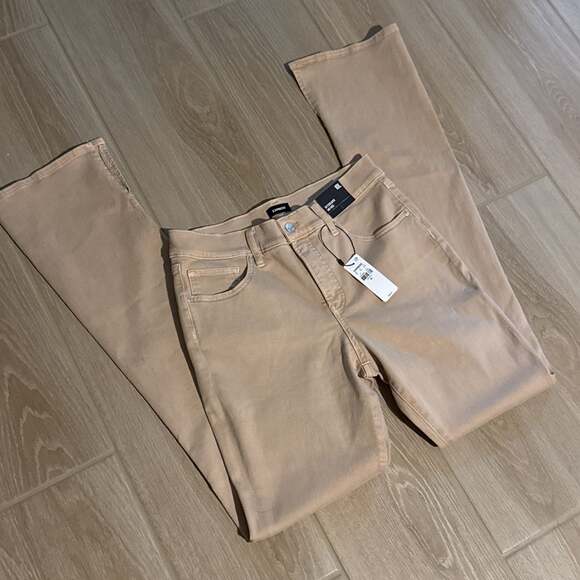 Express Denim - Express Skinny High Rise Hyper Stretch Jeans in Tan